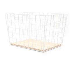 Tapered Grid Bin With Wood Base -Cheap Home Store 810570137 2