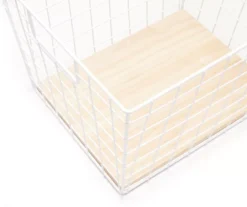 Tapered Grid Bin With Wood Base -Cheap Home Store 810570137 3