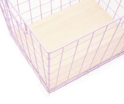 Tapered Grid Bin With Wood Base -Cheap Home Store 810570139 3