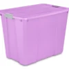 Bright Lilac 34-Gallon Latch Storage Tote Container -Cheap Home Store 810571260