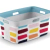 Curver Colorful Stripe 1.25-Bushel Laundry Basket -Cheap Home Store 810571656