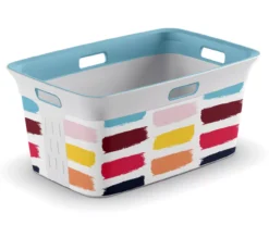 Curver Colorful Stripe 1.25-Bushel Laundry Basket