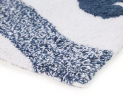 Grecian Getaway Navy & White Ink Stripe Fish Bath Rug -Cheap Home Store 810571919 1 A8