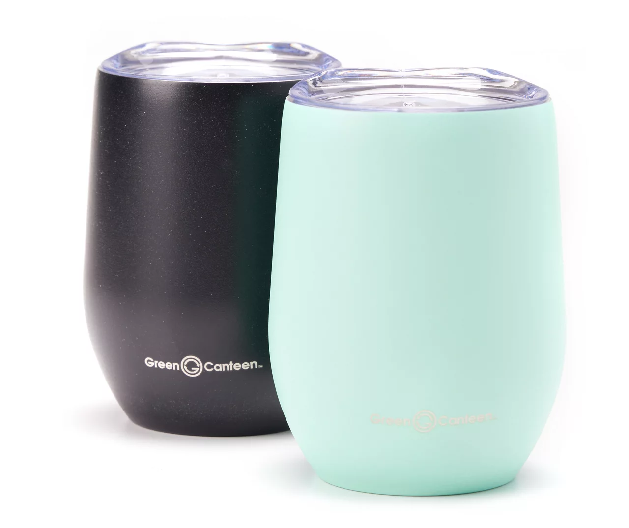 Black & White Double Wall Stainless Steel Wine Tumbler, 2-Pack 3 Black & White Double Wall Stainless Steel Wine Tumbler, 2-Pack