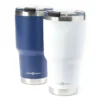 White & Navy Double Wall Stainless Steel Travel Tumbler, 2-Pack -Cheap Home Store 810578329 A0