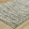 Senequa Blue & Green Abstract Streak Area Rug, (2' X 3') -Cheap Home Store 810584470 1