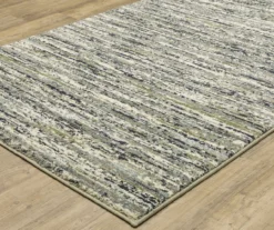 Senequa Blue & Green Abstract Streak Area Rug, (2' X 3')