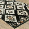 Greta Charcoal & Beige Geometric Area Rug, (1.1' X 7.6') -Cheap Home Store 810584847 1