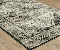 George Gray & Black Floral Medallion Area Rug -Cheap Home Store 810584852 1