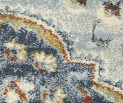 Ludlow Blue & Tan Floral Medallion Area Rug, (5.3' X 7.3') -Cheap Home Store 810584903 4