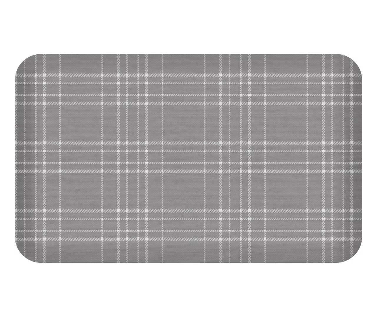 Charcoal Plaid Deluxe Cushion Comfort Kitchen Mat 3 Charcoal Plaid Deluxe Cushion Comfort Kitchen Mat