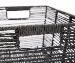 Black Paper Rope Storage Basket, (16") 8 Black Paper Rope Storage Basket, (16") -Cheap Home Store 810586659 810586660 810586891 A8 2 1