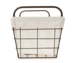 Foundry Black & Beige Metal Small Storage Basket -Cheap Home Store 810586893 810586892 810586894 A8 2
