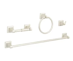 Fast Fit™ Juliette Brushed Nickel 4-Piece Bath Hardware Set