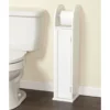 White 2-Tier Cabinet With Toilet Paper Holder -Cheap Home Store 810589307 A0