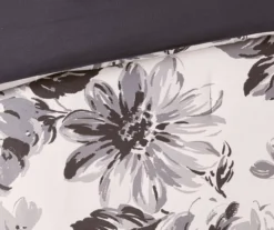Hannah White & Black Floral King/California King 5-Piece Comforter Set -Cheap Home Store 810590812 810590811 810590810 10
