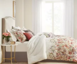 Julia Cream & Multi-Color Watercolor Floral Queen 7-Piece Comforter Set -Cheap Home Store 810590848 810590847 810590846 3