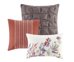 Julia Cream & Multi-Color Watercolor Floral Queen 7-Piece Comforter Set -Cheap Home Store 810590848 810590847 810590846 6