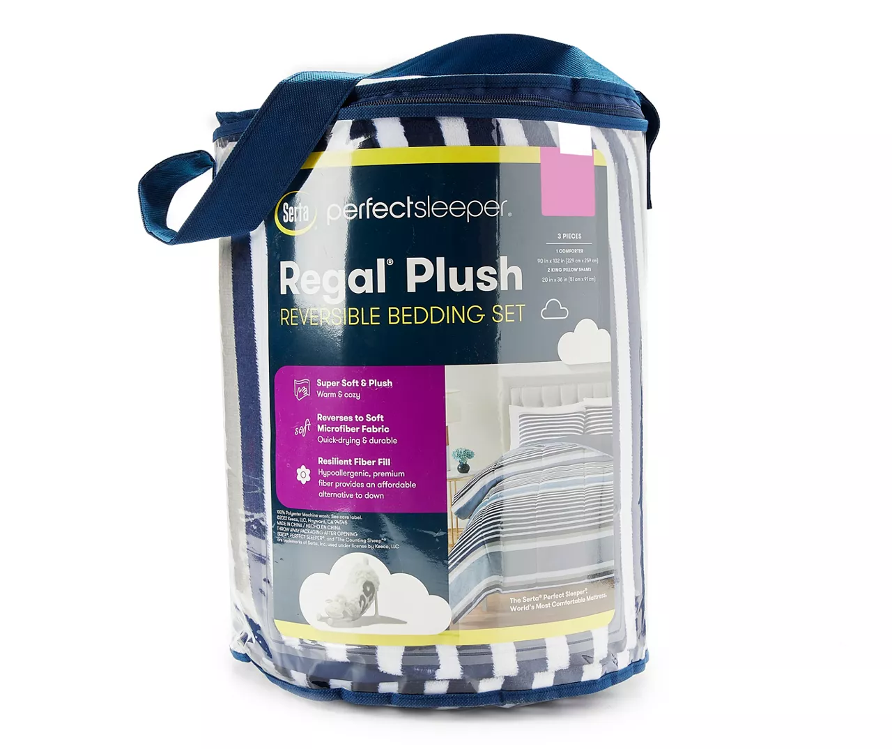 Serta Perfect Sleeper Regal Plush Reversible Comforter Set 14 Serta Perfect Sleeper Regal Plush Reversible Comforter Set - Image 12