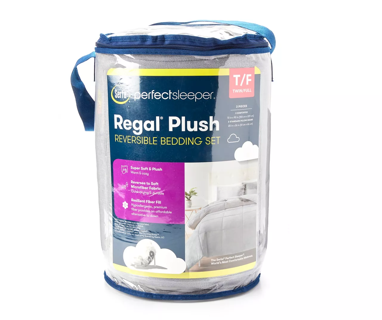 Serta Perfect Sleeper Regal Plush Reversible Comforter Set 5 Serta Perfect Sleeper Regal Plush Reversible Comforter Set - Image 3