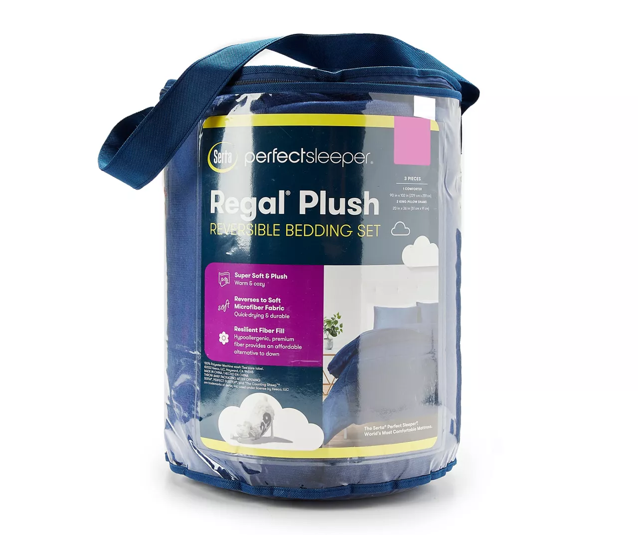 Serta Perfect Sleeper Regal Plush Reversible Comforter Set 4 Serta Perfect Sleeper Regal Plush Reversible Comforter Set - Image 2