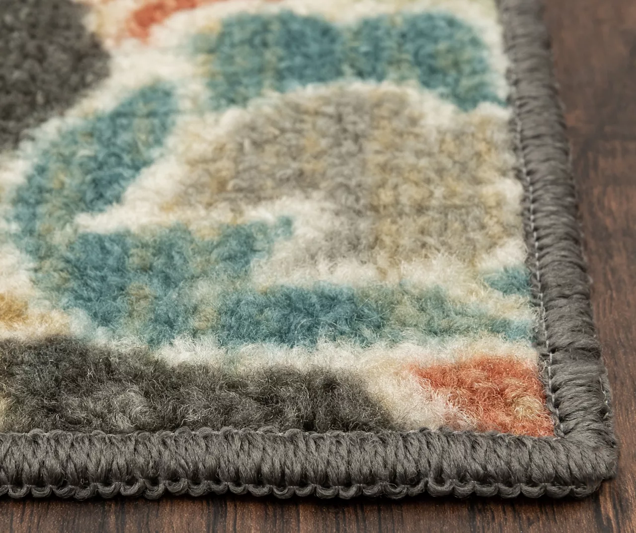 Mynah Gray & Mustard Floral Kitchen Rug, (30" X 18") 7 Mynah Gray & Mustard Floral Kitchen Rug, (30" X 18") - Image 5