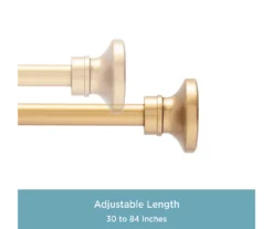 Augusta Burnished Brass 5/8" Curtain Rod, (30"-84") 8 Augusta Burnished Brass 5/8" Curtain Rod, (30"-84") -Cheap Home Store 810591621 3