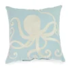 Sterling Blue & White Octopus Square Throw Pillow -Cheap Home Store 810593672 A0
