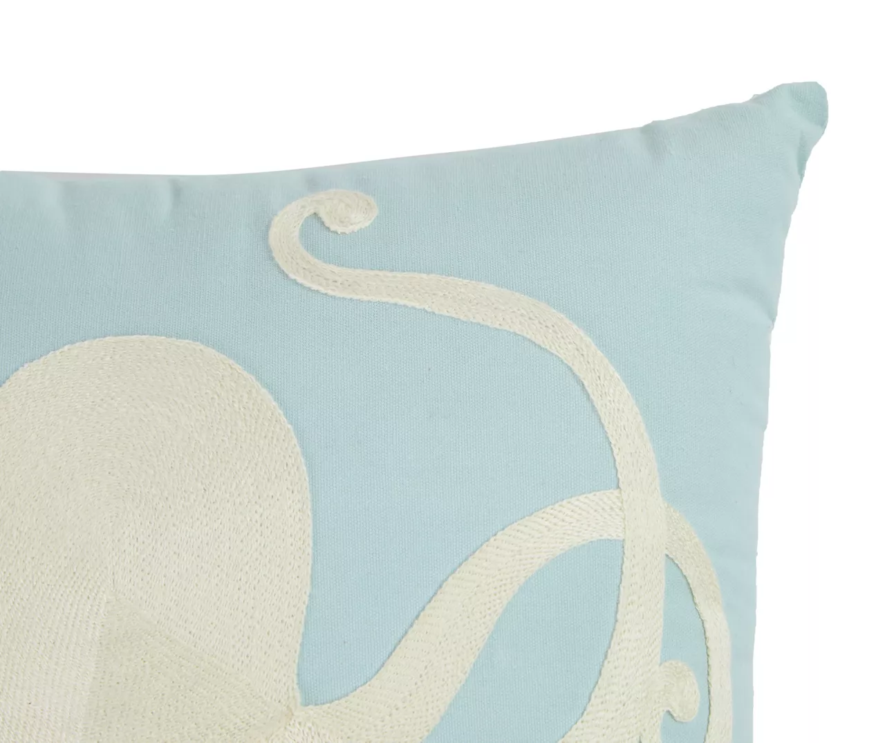 Sterling Blue & White Octopus Square Throw Pillow 6 Sterling Blue & White Octopus Square Throw Pillow - Image 4