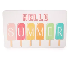 "Hello Summer" White & Multi-Color Ice Pop Cloudstep Mat