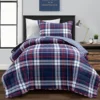 Lush Decor Grayson Farmhouse Navy & Red Plaid Reversible Quilt Set -Cheap Home Store 810595935
