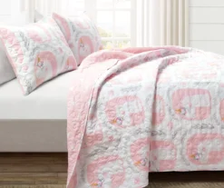 Lush Decor White & Pink Unicorn Reversible Quilt Set -Cheap Home Store 810595999 1