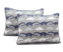 Navy & Gray Dinosaur Reversible Twin 2-Piece Quilt Set -Cheap Home Store 810596002 5