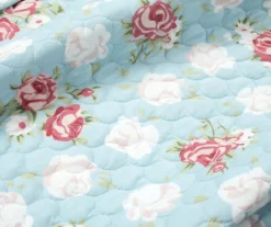 Lush Decor Blue & Blush Floral Ruffle-Trim Reversible Quilt Set -Cheap Home Store 810596028 2
