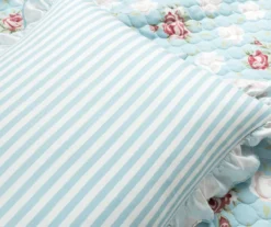 Lush Decor Blue & Blush Floral Ruffle-Trim Reversible Quilt Set -Cheap Home Store 810596028 5
