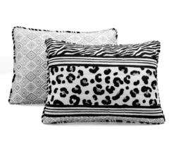 Lush Decor Black & White Animal Print Pattern Block Reversible Quilt Set 29 Lush Decor Black & White Animal Print Pattern Block Reversible Quilt Set -Cheap Home Store 810596031 6