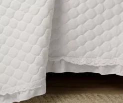 Ella White Ruffle & Lace-Trim Full/Queen 3-Piece Quilt Set -Cheap Home Store 810596069 4