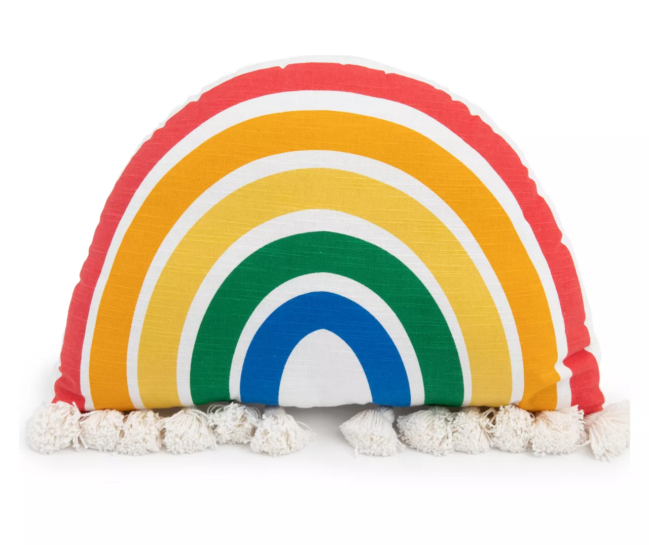 White Multi-Color Rainbow Shaped Throw Pillow 3 White Multi-Color Rainbow Shaped Throw Pillow