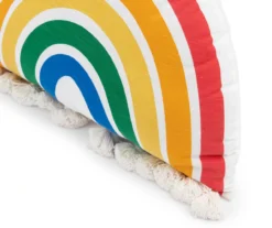White Multi-Color Rainbow Shaped Throw Pillow 9 White Multi-Color Rainbow Shaped Throw Pillow -Cheap Home Store 810596373 3