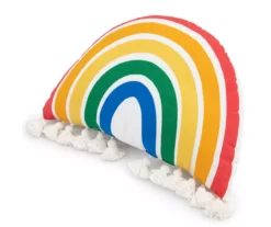 White Multi-Color Rainbow Shaped Throw Pillow 10 White Multi-Color Rainbow Shaped Throw Pillow -Cheap Home Store 810596373 4