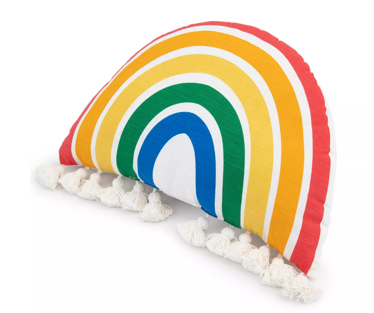 White Multi-Color Rainbow Shaped Throw Pillow 6 White Multi-Color Rainbow Shaped Throw Pillow - Image 4
