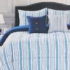 Blue & White Stripe Full/Queen 5-Piece Comforter Set -Cheap Home Store 810596432 810596434 A0 1