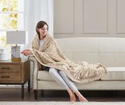 Marselle Leopard Print Oversize Faux Fur Throw, (60" X 70") -Cheap Home Store 810598162 2