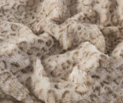 Marselle Leopard Print Oversize Faux Fur Throw, (60" X 70") -Cheap Home Store 810598162 5