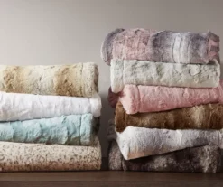 Marselle Leopard Print Oversize Faux Fur Throw, (60" X 70") -Cheap Home Store 810598164 6