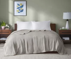 Freshspun Basketweave-Texture Cotton Blanket -Cheap Home Store 810598243 810598244 810598245 1