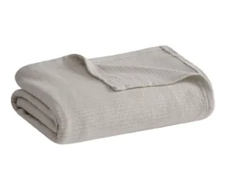 Freshspun Basketweave-Texture Cotton Blanket -Cheap Home Store 810598243 810598244 810598245 3
