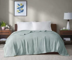 Freshspun Basketweave-Texture Cotton Blanket