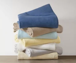 Freshspun Basketweave-Texture Cotton Blanket -Cheap Home Store 810598255 810598256 810598257 5