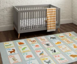 Alphabet Light Blue Area Rug, (5' X 8') -Cheap Home Store 810599932 A0 4